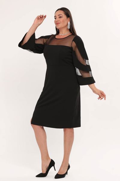 Picture of CURVY GIRL ELEGANT BLACK DRESS